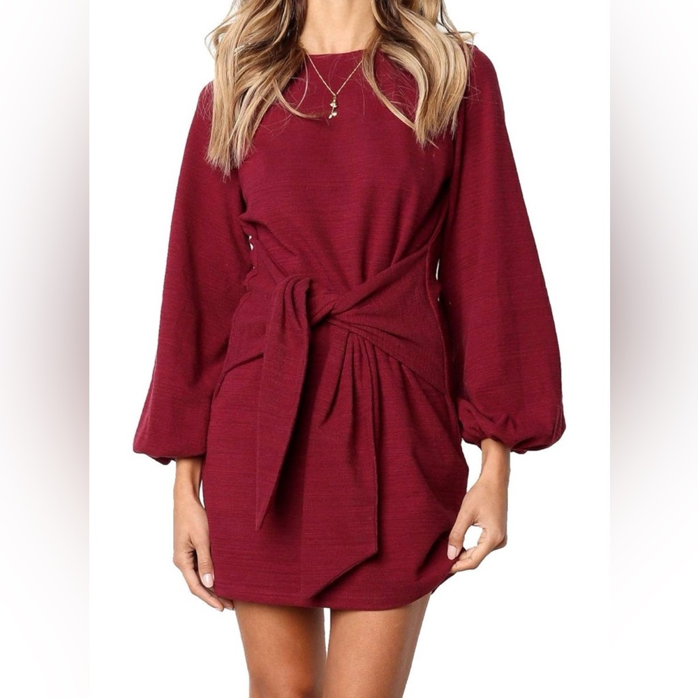 Elegant Burgundy Dress
